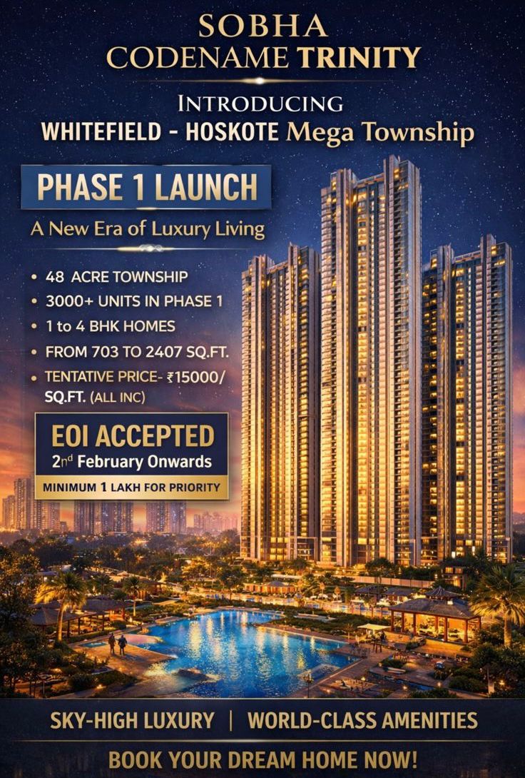 Sobha Codename Trinity towers in Hoskote, Bangalore